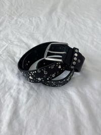 Image 1 of 00s Black leather belt 