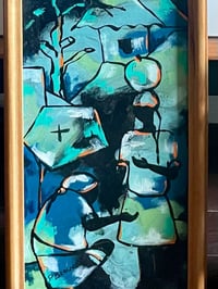 Image 3 of Haitian Folky Oil Diptych on Board