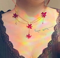 Image 4 of ♥️Burgundy Hyacinth Necklace♥️ with freshwater pearls 