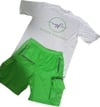 Bright green.