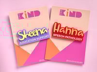 Image 1 of Name badge original - bubble writing 