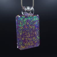 Image 4 of Faceted Opal and Dichro Etched Image Pendant
