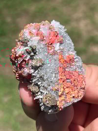 Image 15 of Realgar & Fine Quartz Points Specimen #2504