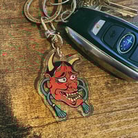 Image 3 of Hannya Mask Acrylic Keychain