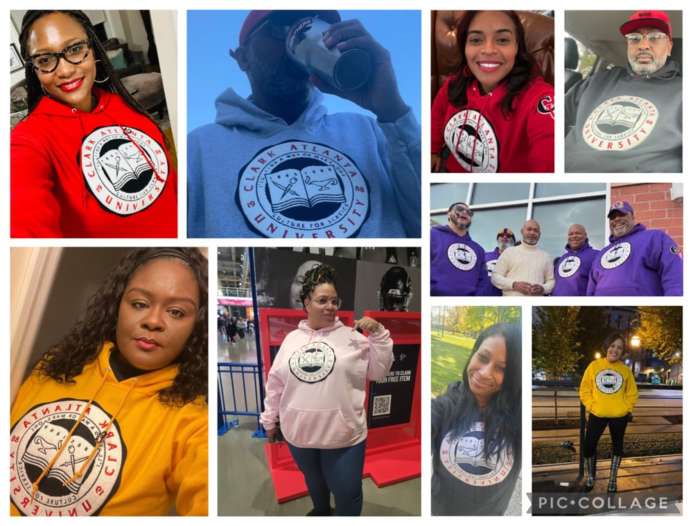 CLARK ATLANTA UNIVERSITY CREST PATCH UNISEX HOODIE