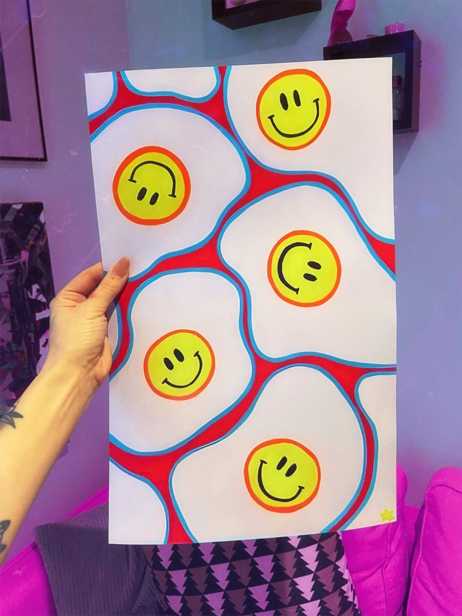 Smiley Side Up Poster | Allie Ballagh Art