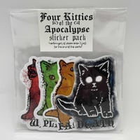 FOUR KITTIES OF THE APOCALYPSE sticker pack