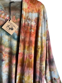 Image 2 of M Jersey Knit Cardigan in Earthy Watercolor Ice Dye