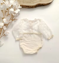 Image 3 of Newborn girls bodysuit | Fiorenza | ecru