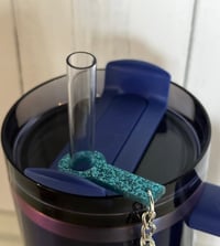 Image 4 of Starshine Blue and Green Tumbler Straw Bauble