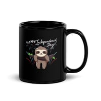 Image 2 of Happy Independence Day Sloth Ceramic Coffee Mug