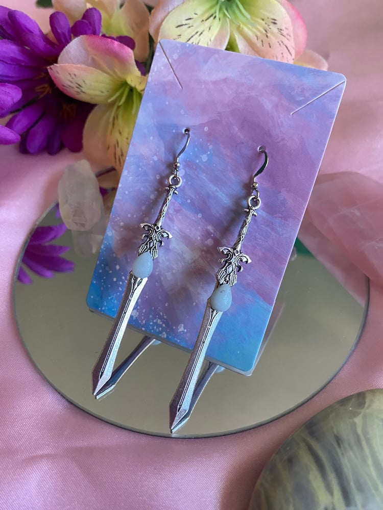 Image of Glowing Sword Earrings 