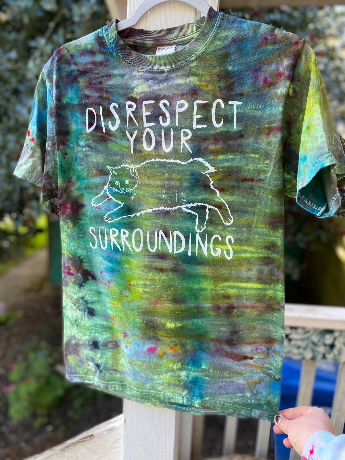 Image of SMALL Disrespect Your Surroundings Tie Dye Shirt 3