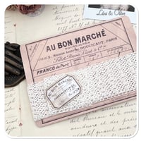Image 3 of 1m of vintage french lace 4cm wide on a vintage french style postcard