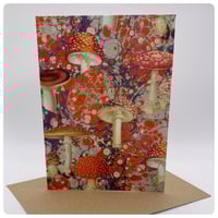 Image 2 of Mushroom Marble Effect Birthday Card
