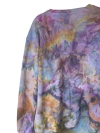 Image 8 of XS Adult Crew Sweatshirt in Muted Garden Ice Dye