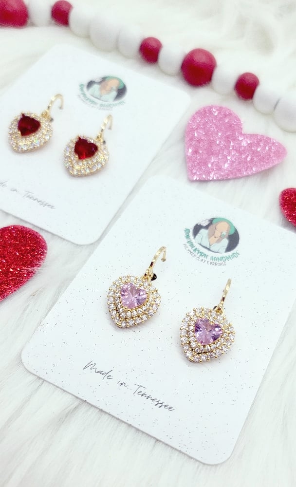 Image of Heart Huggie Hoops