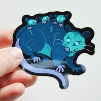 Image 2 of Nighttime Oppossums Holo 3.5” Sticker