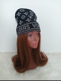 Black Louis Vuitton Fashion Beanie