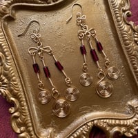 Image 2 of GARNET SIGIL EARRINGS 2.0