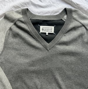 Maison Martin Margiela 3 Greys V-Neck Sweater SS15 - Size L