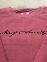 Image 2 of vintage crew neck (crimson red)