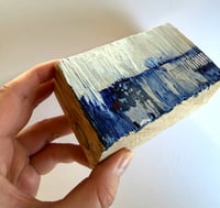 Image 5 of Tiny Silver Fence Landscape on wooden block