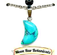 Image 1 of Blue Howlite Moon Necklace