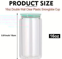 Image 2 of 16 oz Snowglobe Tumbler
