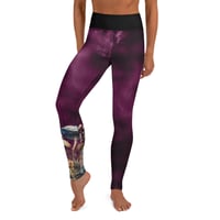 Image 1 of Colorful Mushroom/Mycology/Fungus Watercolor Yoga Leggings