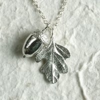 Image 2 of G&S Acorn & Oak Leaf Necklace