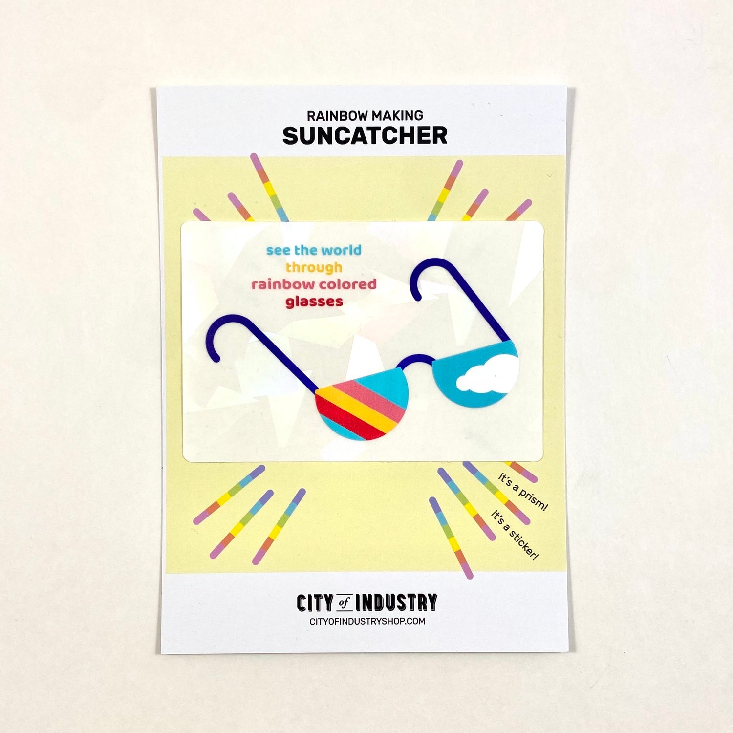 Image of Rainbow Glasses Suncatcher