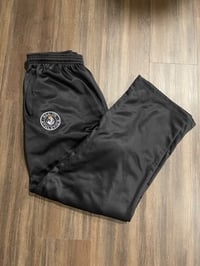 Black Sublimated Open Bottoms Sweatpants