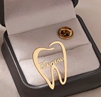 Image 1 of Custom name tooth brooch 