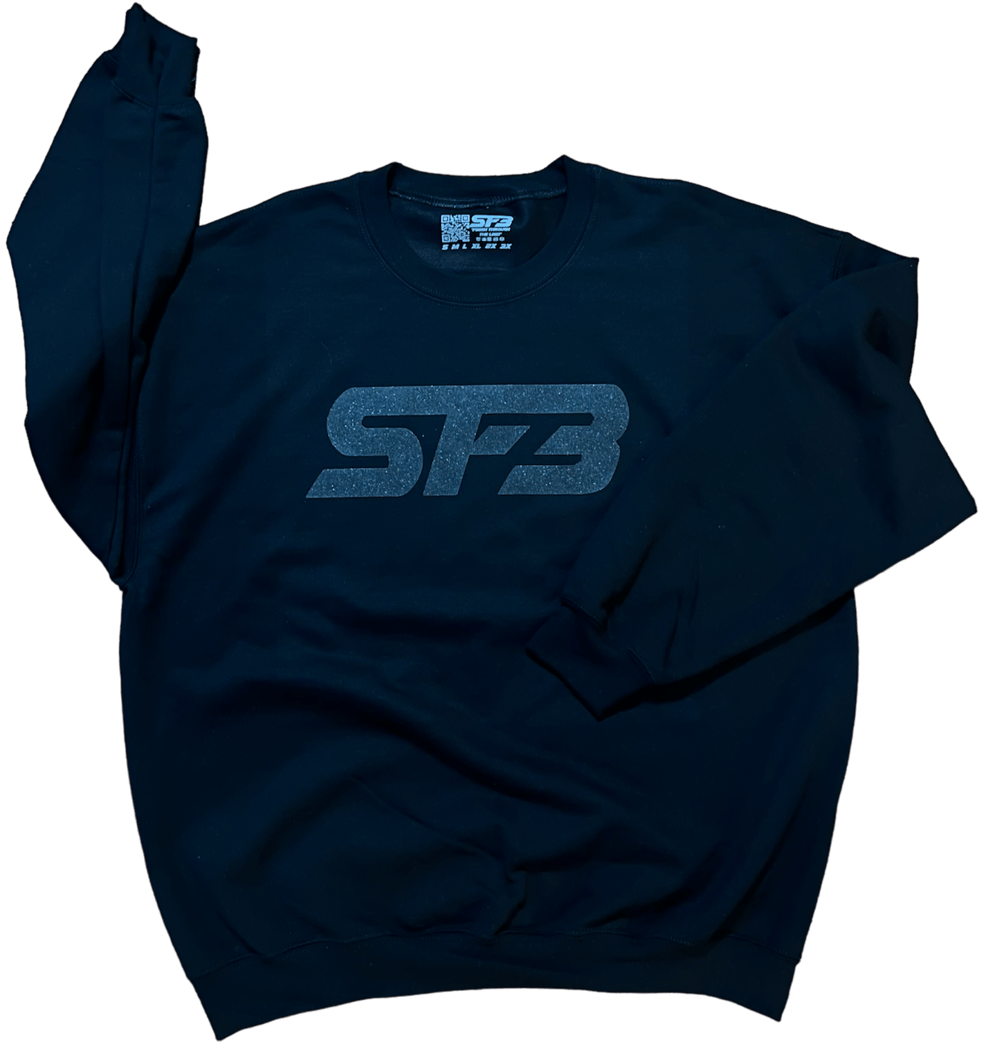 Sparkling All Black SF3 Hoodie/Crewneck