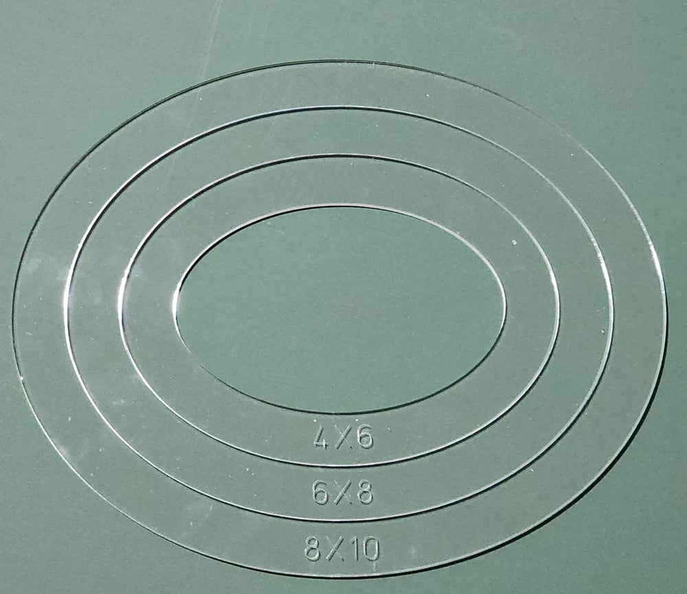 Oval Layout Tools 8x10" 3 piece set