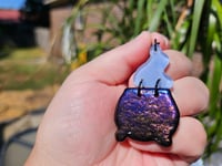 Image of Blue glow Cauldron Earrings 