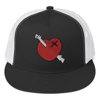 Embroidered Red Dogheart Trucker Cap 