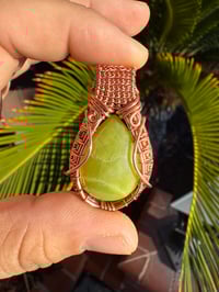 Image 3 of Green opal Copper pendant