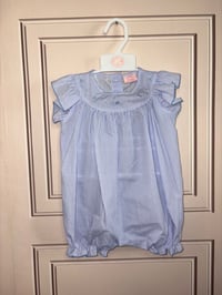 Blue & white stripped romper 