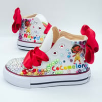 Image 8 of Cocomelon Cartoon Toddler Girls Custom Canvas Shoes