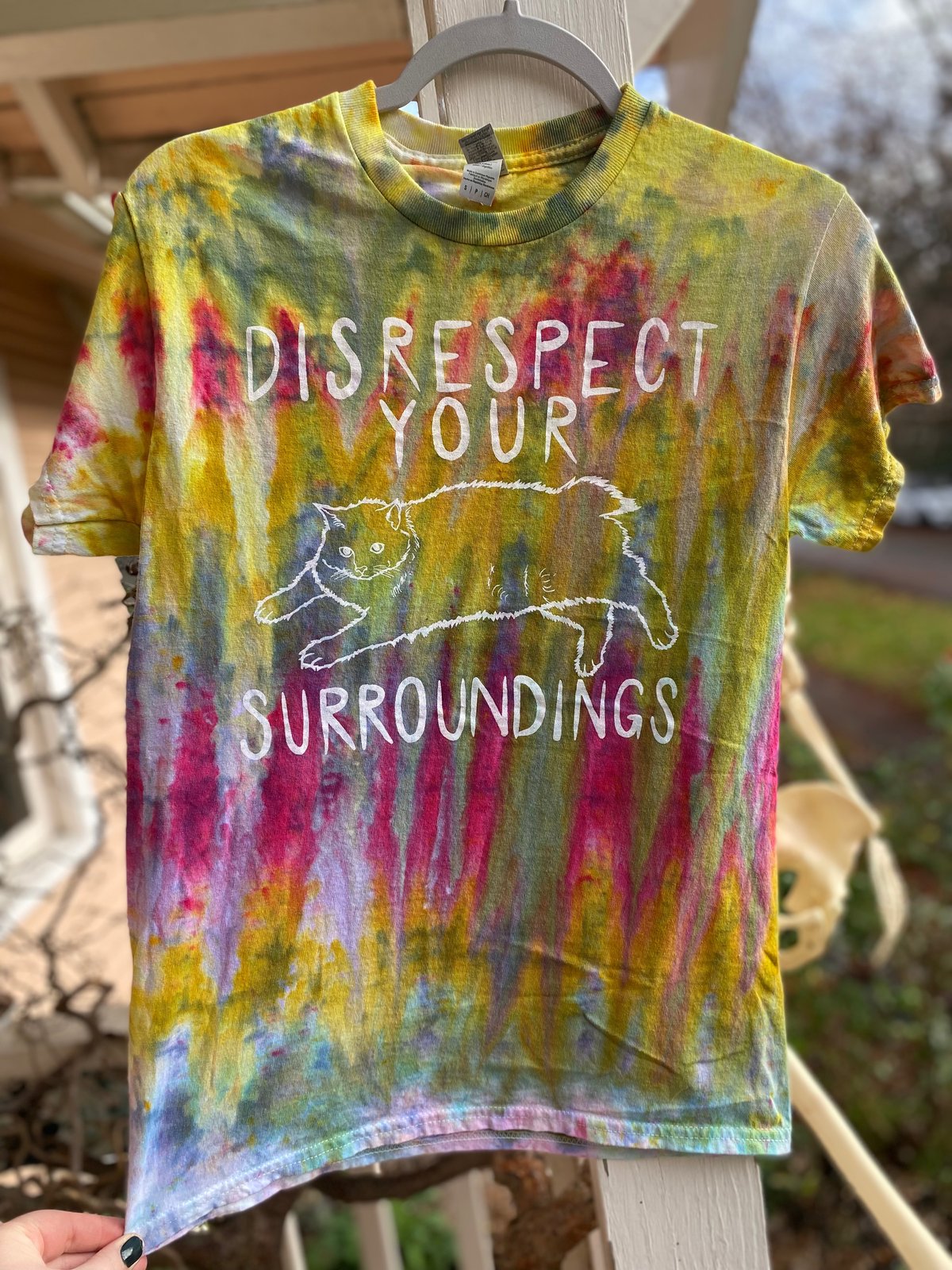 Image of  SMALL Disrespect Your Surroundings Tie Dye Shirt 9