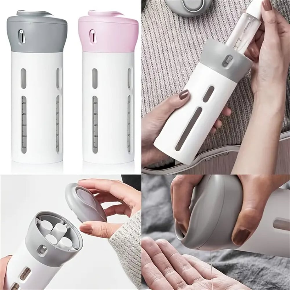 Image of 4 In 1 Portable Travel Liquid Dispenser Bottle Refillable Leakproof Travel Container For Perfume Sha