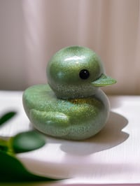 Image 2 of Set of 3 Resin Art OlllllO Ducks with Ducking Cards 'The Mermaid'