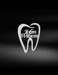 Image 2 of Custom name tooth brooch 