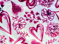Image 5 of Raspberry & Pink Hearts Baby Blanket