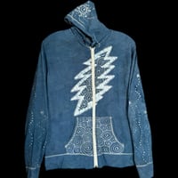 Image 2 of medium Ladies Lightweight Hoodie blue #2