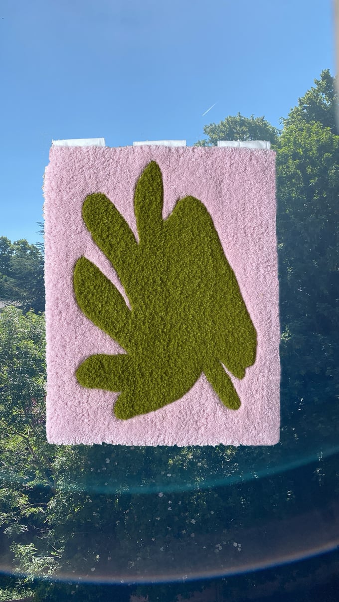 Image of Chartreuse and Pink Wall hanging 
