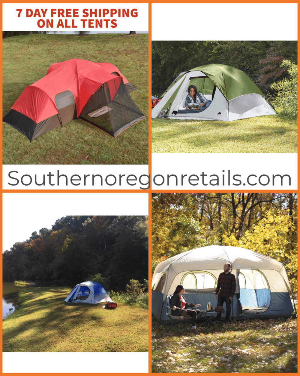 Image of FAMILY CAMPIMG TENTS  (MULTIPLE SIZES AVAILABLE) 
