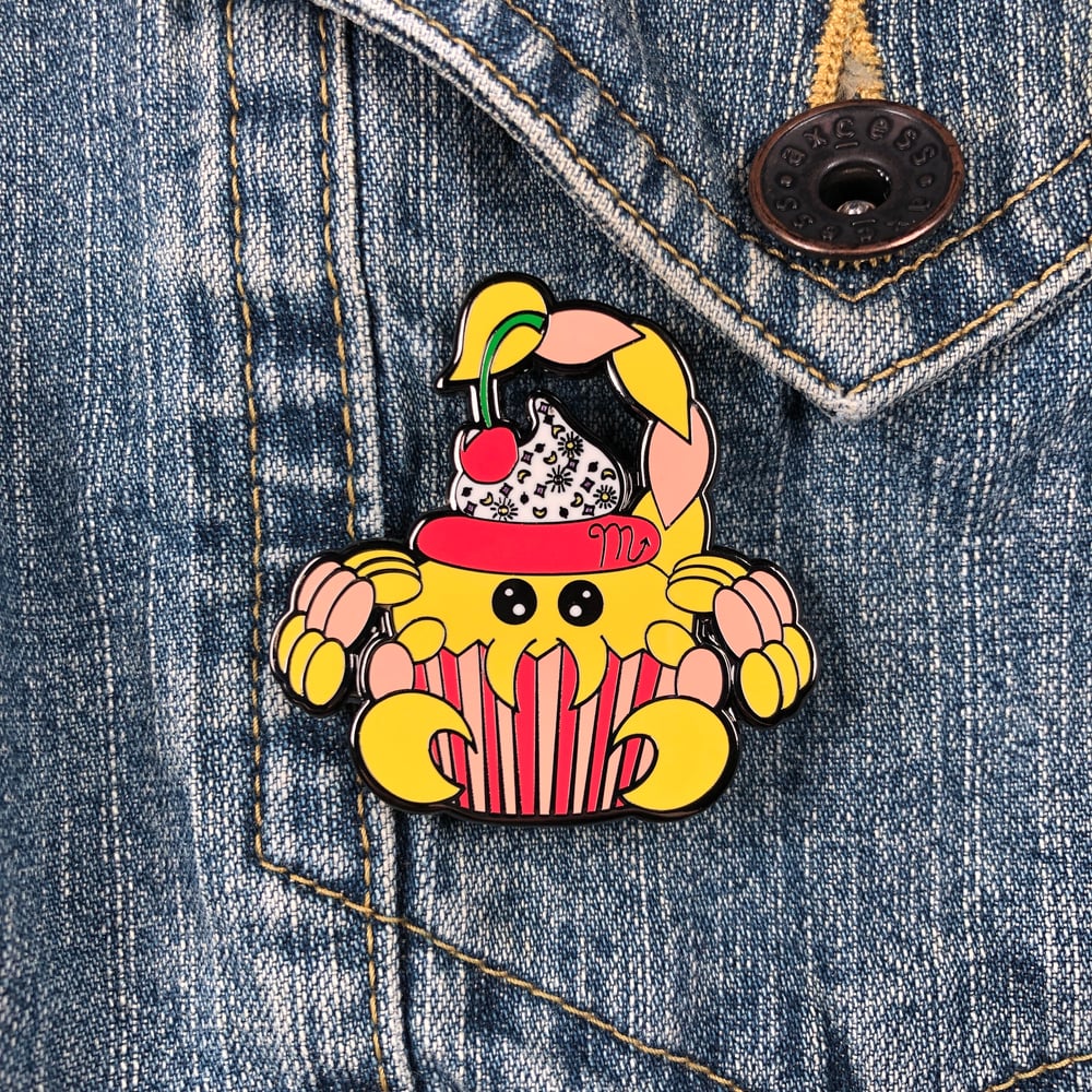 Image of Scorpio Cupcake Pin